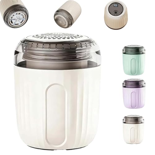 デジタルディスプレイ付き6枚刃電動ファブリックシェーバー、セーター、家具、ソファ用のポータブル充電式脱毛器