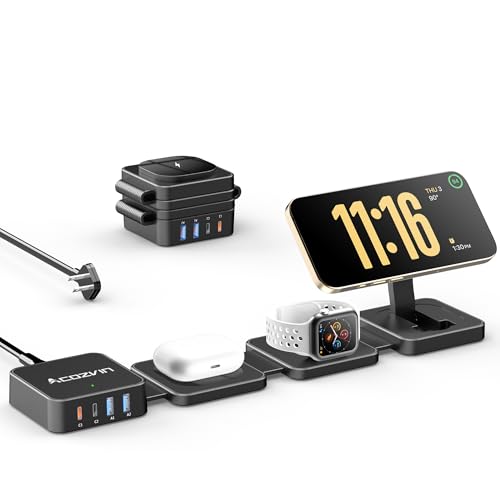 ACOZVIN ApplefoCXp7C1CX[dXe[VA܂肽ݎCCX[dA4USB|[g(30W USB C)A5tB[gR[htbgvOAiPhone 16/15/14/13AiWatchAAirPodspgx