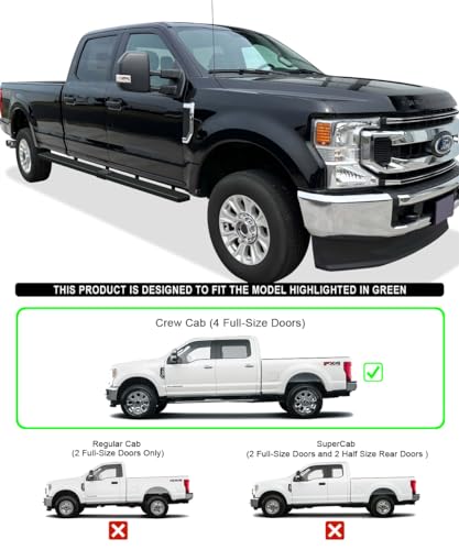 Estribos negros de acero inoxidable 5 pulgadas para Ford F150 miniatura 2