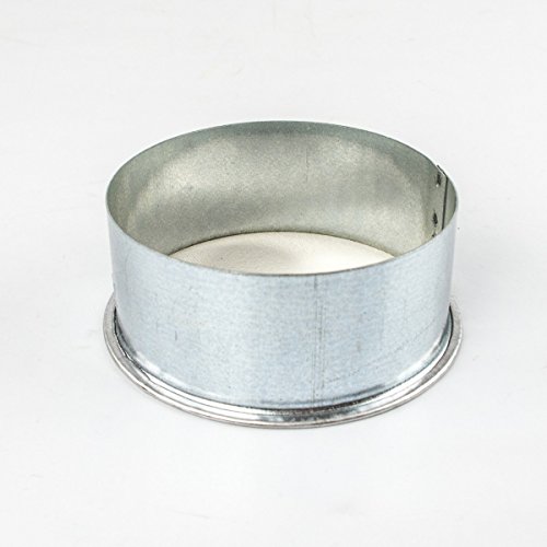 Kamino Flam Rohrkapsel aus verzinktem Stahl, feueraluminiert (FAL), Kaminverschluss mit Isolierung, Verschluss für alle gängigen Ofenrohre, Ofenlochdeckel für Rohre Ø 120 mm, Tiefe: ca. 48 mm