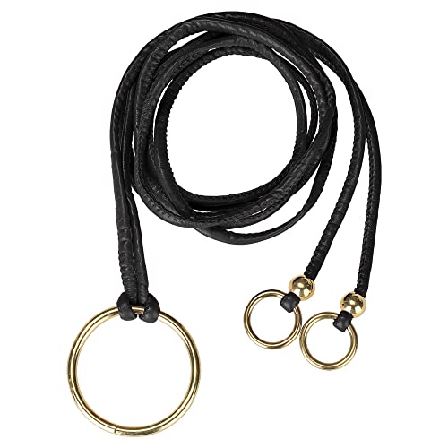 Allegra K Women PU Leather Skinny Rope Belt Round Ring Endings Self Tie Waistband Thin Waist Strap