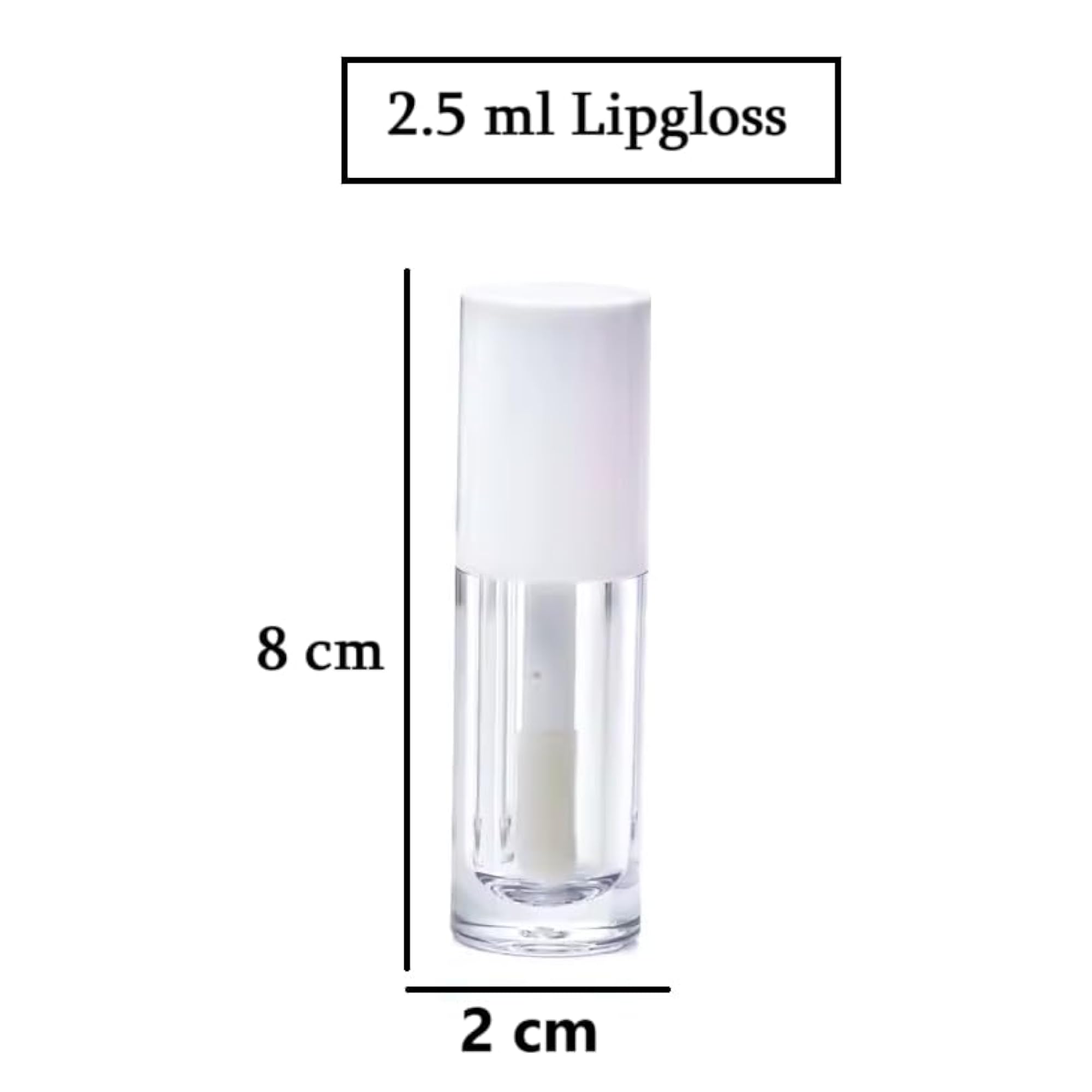 2.5 ml Mini Empty Refillable Acrylic Transparent Lip Gloss Tube