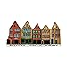 Bergen Noruega 3D Bryggen recuerdo imán para nevera, hecho a mano para decoración del hogar y la cocina, colección de imanes para nevera Bergen
