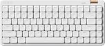 Flow Lite84 Keys Low Profile Mechanical Keyboard, Swappable Rechargeable Wireless Keyboard with 2.4G Receiver, Bluetooth and Wired Connection for Windows,Mac/Linear Switches(Off-White)US-Layout