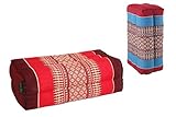 anadeo yogaproducts standard - set di 2 cuscini standard zafu yoga e meditazione - kapok 100% naturale ad alta densità - comfort e fermezza - stabilità del sedile - blu bordeaux/rosso bordeaux