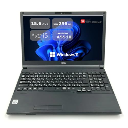 �y�����ςݕi�z �x�m��LIFEBOOK A5510 ��15.6�^ HD (1366×768) - ��10���� Core i5 -������32GB-SSD256GB-WiFi&Bluetooth - USB Type-C - Win11���� - WPS Off