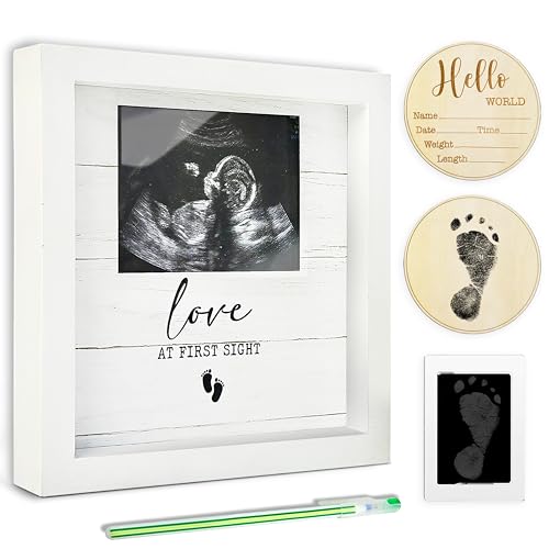 4x3 Covered Baby Ultrasound Picture Frame Love at First Sight Pre...