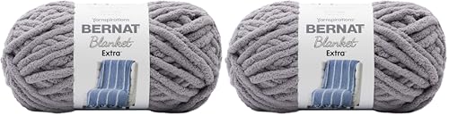 Image of Bernat Vapor Gray Blanket Extra, 2 Pack