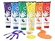 TOGOU2S Fingerfarben Kinder Ungiftig Mit Schwammkopf 6 Farben Waschbar 75 ml/Schlauch Baby Abdruckset, Fingerfarben Geeignet Für Geschenke Zur Früherziehung Von Kindern, Handgefertigte Malerei