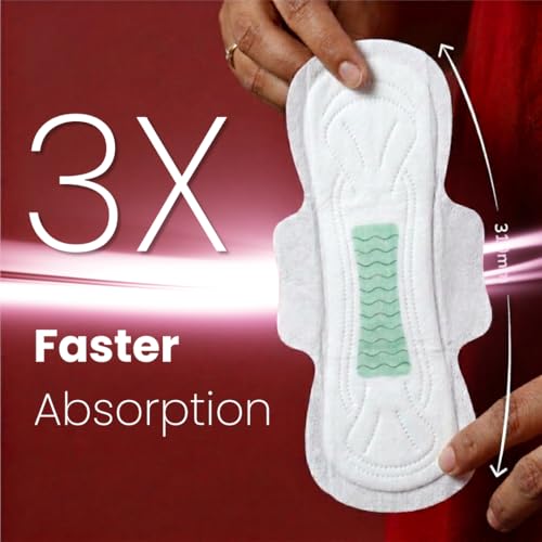 Image of Wonderize Ultra Dry Sanitary Pads for Women (310mm XL, 30 Pads) | Anti Bacterial | Soft Cotton Side Edges | Super Absorbent | Leak Proof for Heavy Flow | Disposable Wrapper