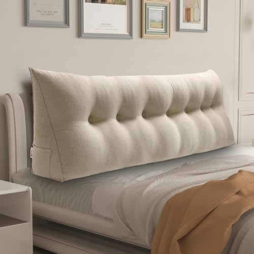 WOWMAX 80% Cotton & 20% Linen Blend Headboard Pillow – King Size ...
