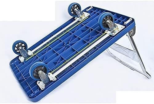 Carro plegable portátil ideal para viajes y transporte de carga con cuatro ruedas estables 4
