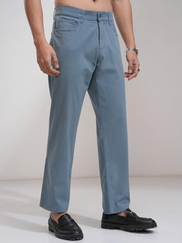 Image of Highlander Men's Casual Trousers| Relaxed Fit | Perfect for Casual Outings,Travel & Work Wear