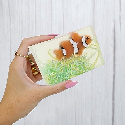 Primal Elements Glycerin Bar Soap | Helps All Skin Types, Sensitive, Oily & Dry Skin | No Parabens, Vegan, Gluten Free, 100% Vegetable Base - (Clownfish, 1-Pack) #TOP2