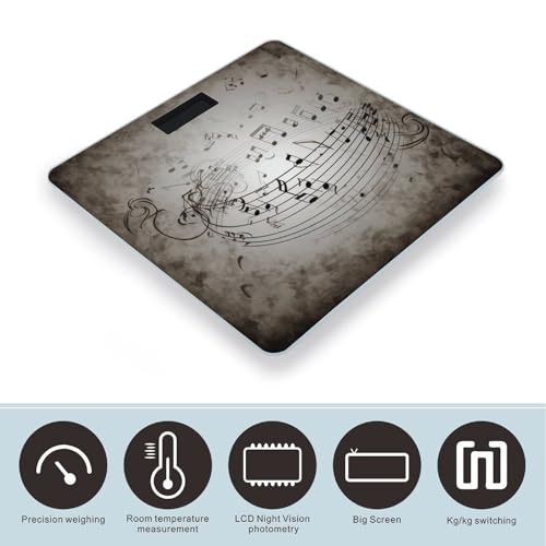 Báscula digital corporal Music Note Wall, 180 kg miniatura 3