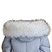 Produktbild Amorar Damen Winter Schal Fauxpelzkragen Kunstpelz Pelzkragen Fellkragen Pelz-Schal Schultertuch Schal für Wintermantel Jacke Kragen oder Kapuze Edges mit Knöpfen 70cm-90cm