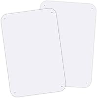 AVCMOTO 2 Pack 10x7 White Blank Aluminum Metal Signs - Rust-Free, Fade-Resistant, Easy Mount for Indoor/Outdoor DIY