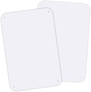 AVCMOTO 2 Pack 10x7 White Blank Aluminum Metal Signs - Rust-Free, Fade-Resistant, Easy Mount for Indoor/Outdoor DIY