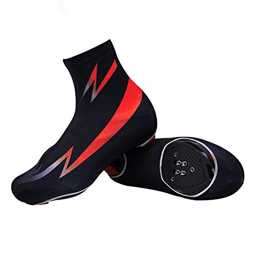 Cycling Overshoes for Summer, MTB Cycling Shoe Covers Lock Shoes Shoe Cover Windproof and Dustproof Suitable for Men and Women,Red,M