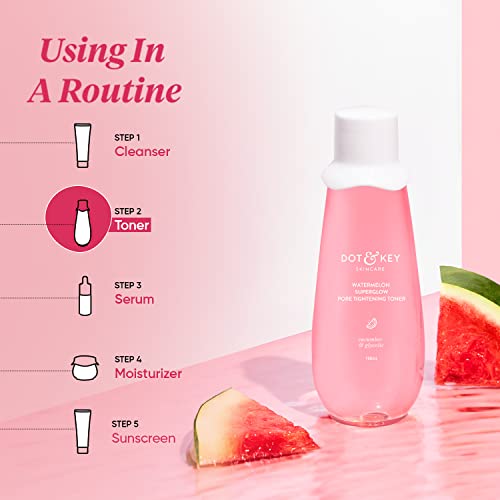DOT & KEY Watermelon Superglow Pore Tightening Toner|Face Toner For Glowing Skin|Glycolic Toner For Open Pores Tightening|Alcohol Free, Toner For... - Image 7