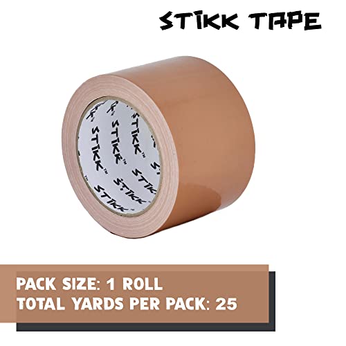 Image of STIKK Duct Tape - Tan Duck Tape - 3 inch x 25 Yards - Heavy Duty Tape for Repairs, Household Projects - for Commercial HVAC and Construction - Effective Heavy Duty Waterproof Duct Tape