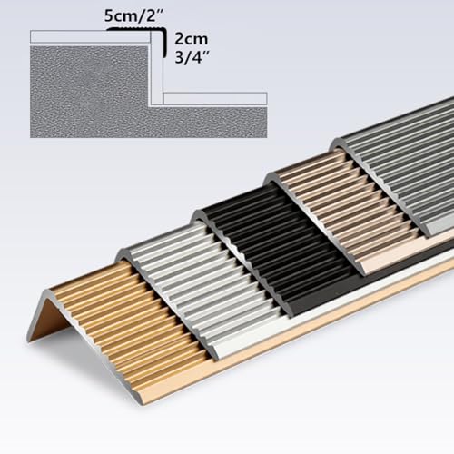 Borde de aluminio para escalera ideal para alfombras 7