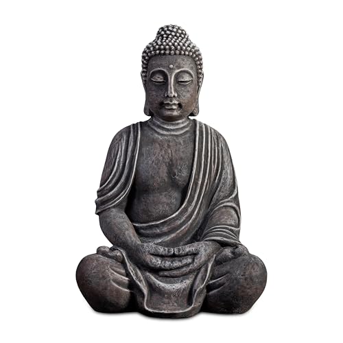 gartendekoparadies.de Statue de Bouddha géante en Pierre reconstituée, résistant au Gel (Multicolore)