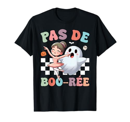 Pas de Bourrée tee Halloween Teacher Ballet Dancer Ghost T-Shirt