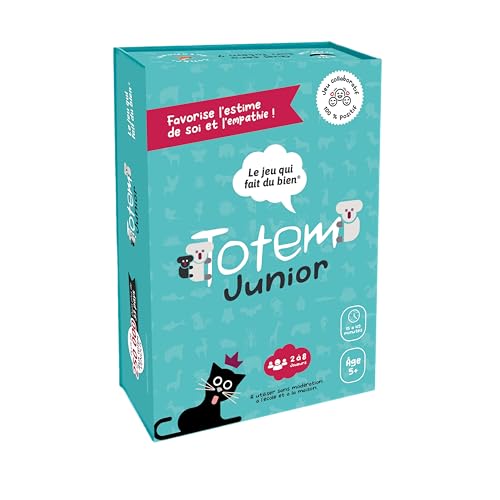 Totem Junior Jeu pour Enfants, Jeux de Cartes Amusants et éducatifs pour Les 5 Ans et Plus, 3 méthodes de Jeu pour l'estime de soi, Parfait pour la Famille et la Classe