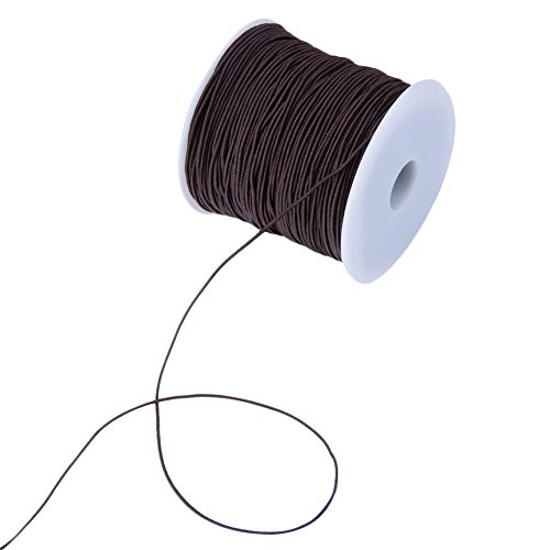 Bingcute 1.0Mm Black Elastic Cord, 100 Yard (Black) #TOP2