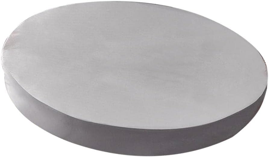 Round Bed Fitted Sheet 200cm Diameter Elastic Deep Pocket Hotel Quality Solid Color Bed Cover for Home- Gray