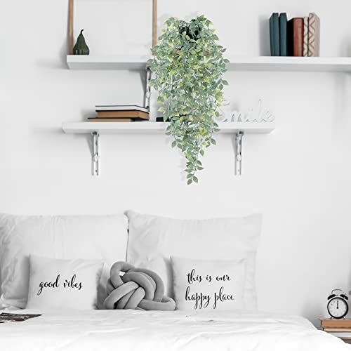 Cewor Artificial Hanging Plants Fake 1 Pack Bamboo Leaf Section Wall Hanging Potted Plant For Wall Room Home Indoor Outdoor Shelf Decor #TOP6