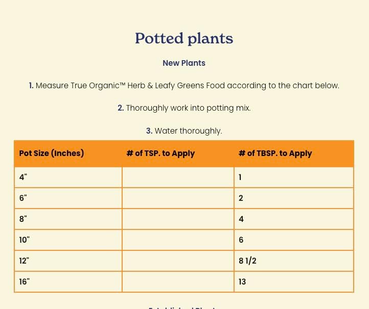 Miniatura 3 de True Organic - Alimento vegetal de hierbas y verduras de hoja verde 4 libras - CDFA, OMRI, para jardinería orgánica