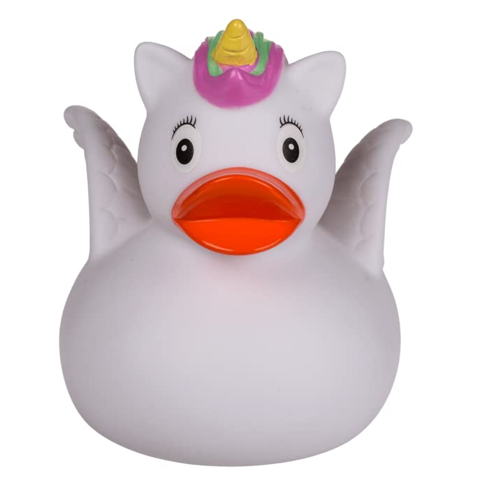 Rubber duck bath in fun designs. Resistant to Water and Dirt, Ideal for baby bathing From 6 Months. (Unicorn)