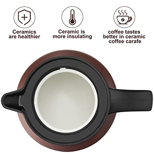 PARACITY Kaffeekanne/Teekanne Thermo mit Keramikeinsatz 800ml, Kleine Thermoskanne Travel mit Herausnehmbarer, mit Siebeinsatz für Heißgetränke, Doppelwandig isolierte Edelstahl – Bild 3
