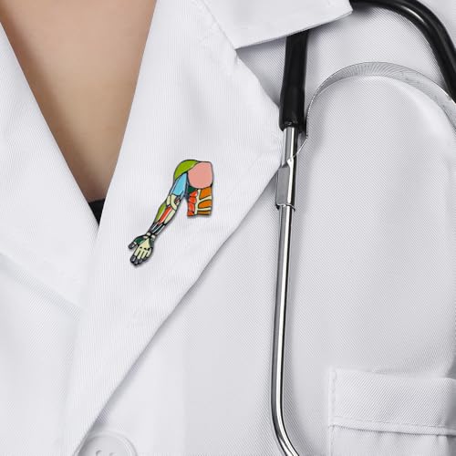Image of Doctor Nurse Cartoon Pin,Medical Enamel Brooch Jewelry for Nursing Student Backpack Lapel Badge Gifts