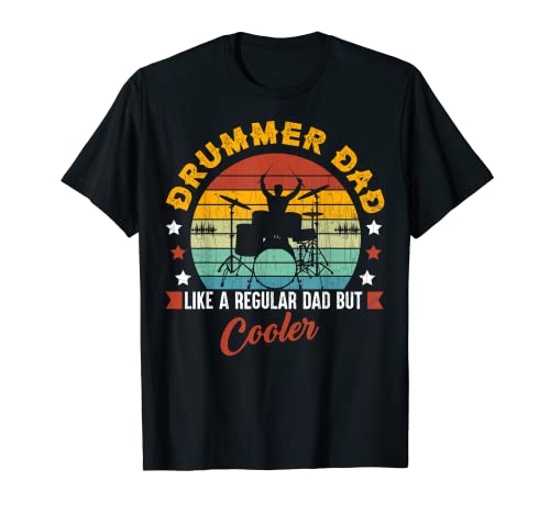 Drummer Dad divertido tocador de batería gráfico amante de la batería Camiseta