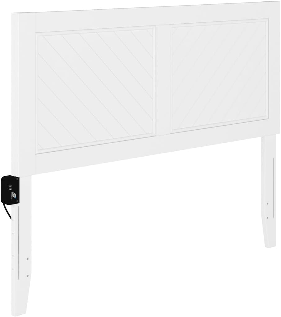 AFI Canyon Solid Wood Rustic Farmhouse Headboard, Full, White