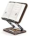 SupeDesk Buchst&auml;nder zum Lesen, Buchhalter mit 360&deg; drehbarer h&ouml;lzerner Basis & Stiftschlitz, verstellbarer Holz-Buchhalter Lesest&auml;nder mit elastischem Kugel-Seitenclip f&uuml;r Zeitschrift,Tablet,Laptop