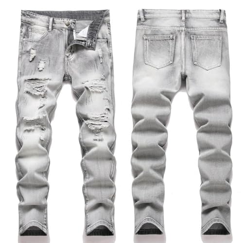 Jean délavé pour garçons pantalon long extensible de printemps - 3