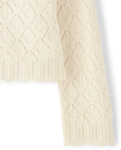 Image of The Children's Place Girls' Long Sleeve Crew Neck Pullover Sweater