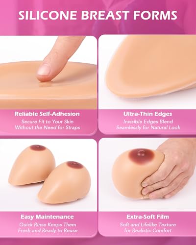 Image of Y-NOT Silicone Breast Forms, Self-Adhesive Fake Boobs