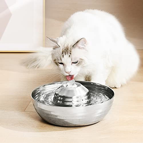 Fuente automática para agua de mascotas de acero inoxidable miniatura 3