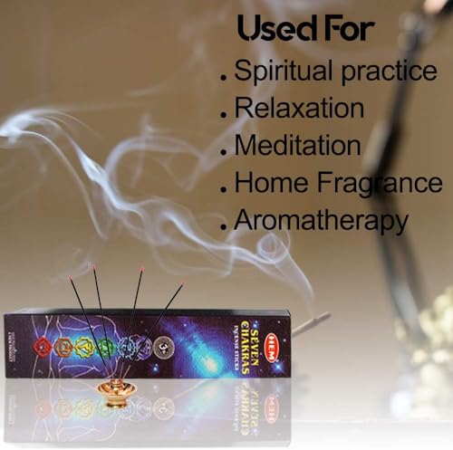 Hem Seven Chakra Pouch, 7 Packs includes 35 Incense Sticks for Meditation, Yoga, Relaxation, Healing and Positivity By Rushant - Image 6