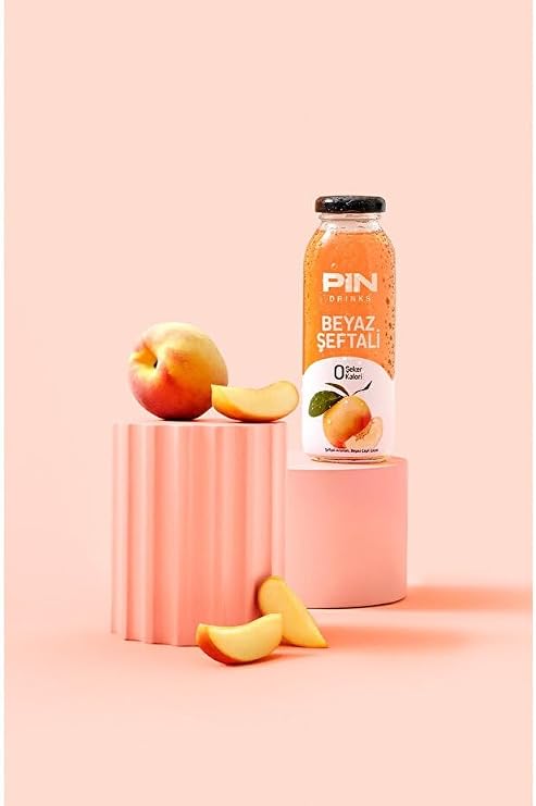 Pin Drinks Beyaz Şeftali 250ml Cam X 12