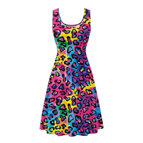 Image of Dreaweet Casual Sleeveless Dresses for Women Girls, Round Neck Tank Dresses with Pockets Summer Sundress Size XS-4XL