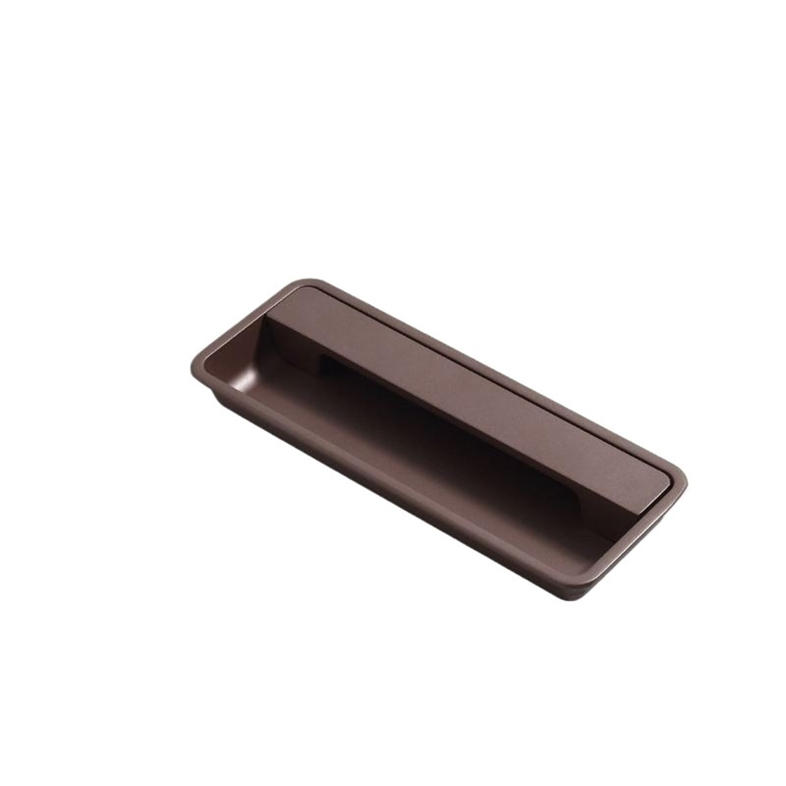 Wenyog One Color Cabinet Pulls Sliding Door Concealed Handle Slotted Embedded Buckle Furniture Handles Wardrobe Push Pull Hidden Kitchen Cabinet Knobs(Coffee 130Mm)