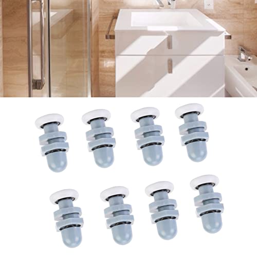 8 Stück 20mm Duschtürrollen, Kunststoff Duschtür Rollen, Ersatzrollen Für Duschtüren, Für Duschrundtüren Und Schiebetüren, Duschkabinentür, Halbkreis Türen