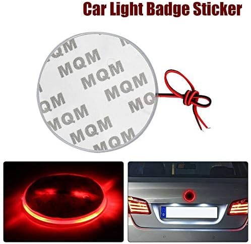 Miniatura 2 de MACHSWON Adhesivo para placa de luz de automóvil, 3.228 in con emblema LED para vehículo, bombillas rojas