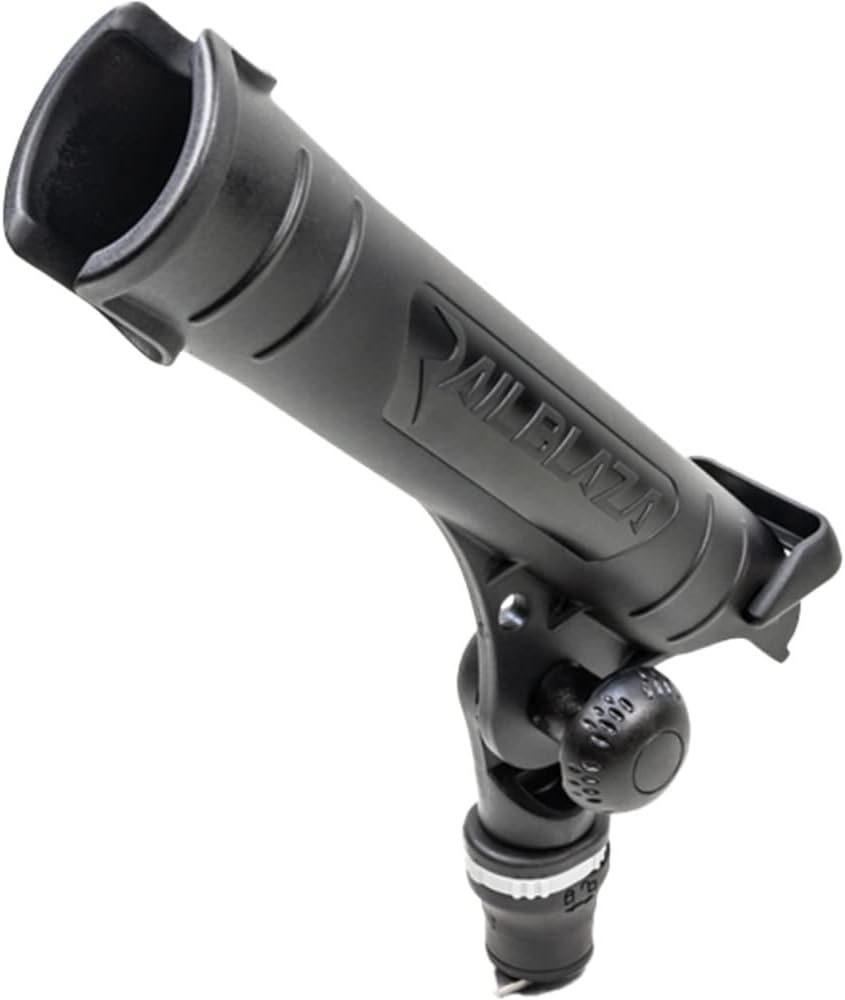 Kayak Rod Holder Tube with MiniPort Track Mount Base for Baitcasting, Spinning and Conventional Reels